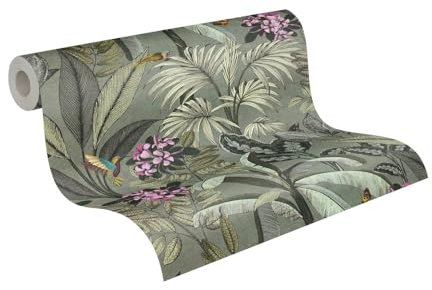 A.S.Création PintWalls 387382 - Carta da parati in tessuto non tessuto motivo floreale - 10,05m x 0,53m - Prodotto in Germania