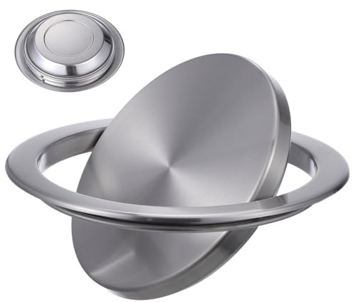 8.27 Inch Stainless Steel Recessed Counter Top Trash can Lid with Silent Cover Balance Mechanism for Kitchen Bathroom and Restaurant Use