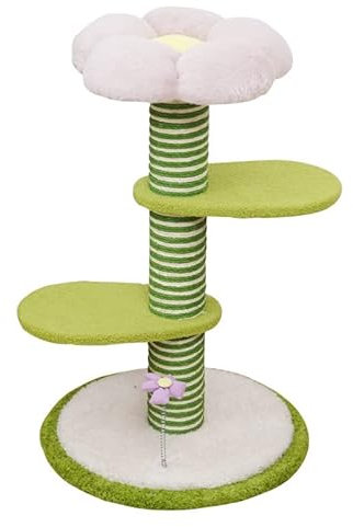 Árbol para trepar para Gatos Marco para trepar para Gatos, Arena para Gatos, árbol para Gatos, rascador para Gatos, Torre para Gatos, Tabla para rascar para Gatos, Plataforma para Saltar Flores,