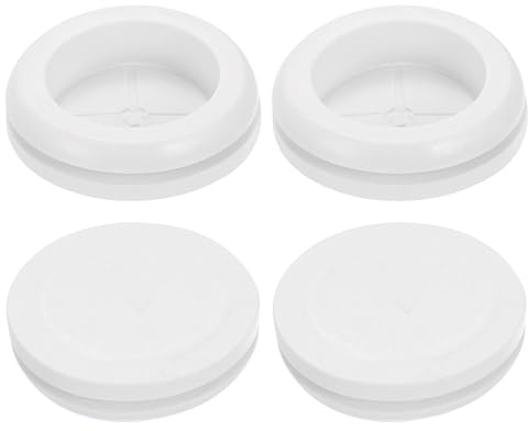 QUARKZMAN 6pcs Pasacables de Goma, Anillo de Ojal 25x38mm (Montaje Diámetro*ID) Tapones Goma Arandelas para Proteger Alambre, Enchufe Cortafuegos, Protección de Cables, Blanco