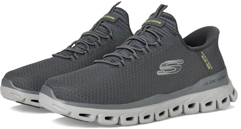 Skechers Men's Glide-Step Noxus Hands Free Slip-in Sneaker,Charcoal,9.5