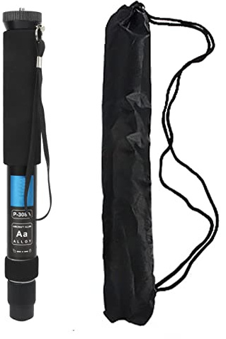 Retractable Monopod 8 Sections 11 to 63in Portable Aluminum Alloy Monopod with Sponge Sheath for Camera DSLR