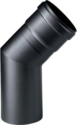 Courbe Coude de cheminée pour poêle à granulés AVEC JOINT SILICONE, Raccord de poêle à pellets coudé (45° DN Ø 100 mm)