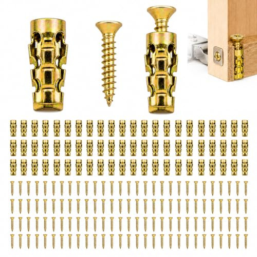 Set de bisagras de expansión cortas de 6x14mm para la reparación de bisagras de armario y la restauración de roscas dañadas, conjuntos de bisagras de expansión cortas de 30/50/100 para madera