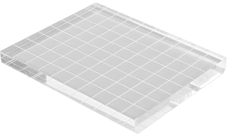 TYTOGE Akrylstämpelblock, DIY Genomskinligt Stämpelblock Rundade Mjukt Klara Linjer Transparent för Anteckningsböcker för Inbjudningar
