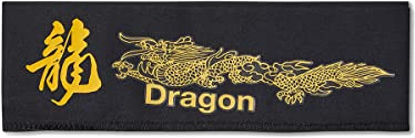 Martial Arts Stirnband, schwarzer Drache