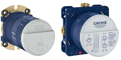 GROHE Rainshower dusch- och duschsystem – infälld installationsenhet (DN 15, för huvudduschsetet) krom, 26483000 & GROHE 35600000 Smartbox Duschsystem Universal Dold Installationsenhet