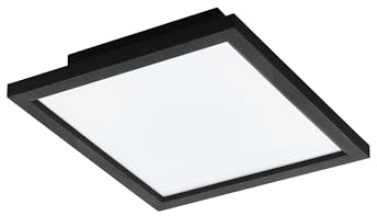 EGLO connect.z Smart-Home LED Panel Salobrena-Z, L x B 30 cm, ZigBee | App und Sprachsteuerung Alexa, Lichtfarbe einstellbar (warmweiß-kaltweiß), dimmbar, Alu Deckenlampe schwarz