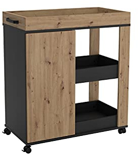 möbelando Barschrank Rollwagen Minibar Rollschrank Hausbar Küchenwagen Schrank Hydra IV