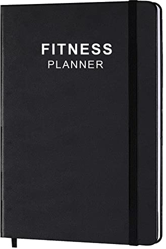 Getvow Fitness Planner - Workout for Woman and Man, Women & Men A5 Hardcover Journal/Planner to Track Weight Loss, GYM, Bodybuilding Progress Daily Health Wellness Tracker