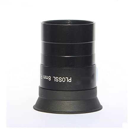 Mikroskop-Zubehör-Kit 4mm 6,3 mm 8mm 10mm 12,5 mm optisches Glas 1,25 Zoll Okular Mikroskopische Objektträger (Color : Black 8mm)