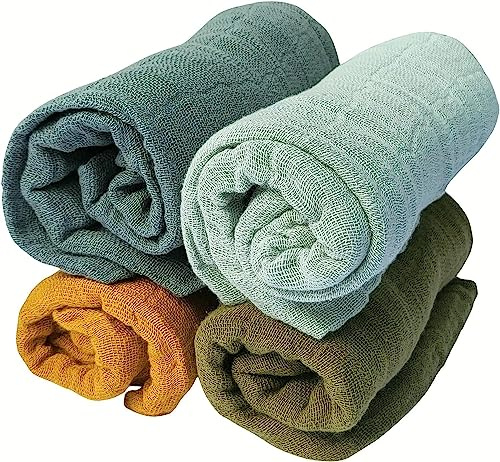 Pippi Babywear Mulltücher 4er Pack Spucktücher GOTS Bio Musselin Windeln (A Flower Meadow)