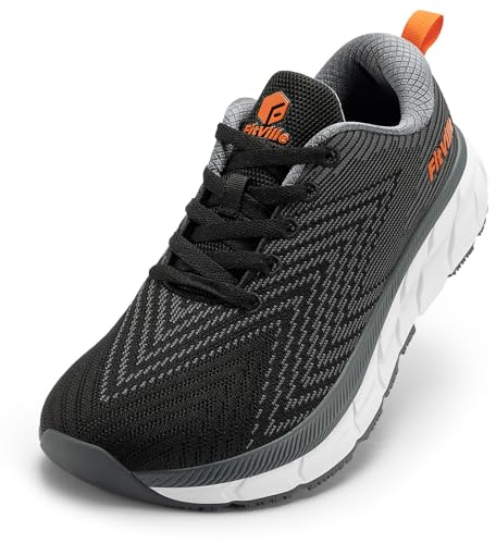 FitVille Zapatillas Running Hombre Extra Anchas Sneakers Ligeros Deportivas Respirable Zapato Caminar para Interior Exterior Negro 41 EU X-Ancho