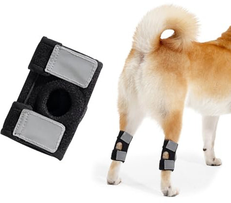 YHZNAGEM Hunde Kniebandage Hinterbein, Hund Hinterbein Brace, Hunde Hinterbein Bandage Schutz Bandage Gelenkbandage Stützbandage für Schützt Wunden und Hilft bei Gelenkentzündung und Arthritis (L)