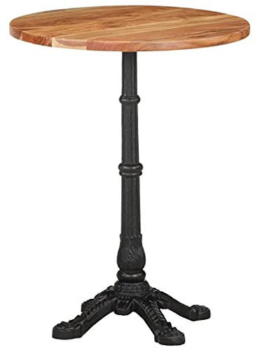Rantry Bistrotisch Ø 60 x 76 cm aus massivem Akazienholz, Gartentisch, Küchentisch, Gartentisch