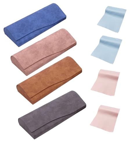 4 Pièces Étui à Lunettes, Boîte à Lunettes Anti-Chute, a Lunette Avec Fermeture Magnétique, Housse De Protection Pour Lunettes, Avec Chiffon De Nettoyage De Lunettes, Pour Toutes Sortes De Lunettes