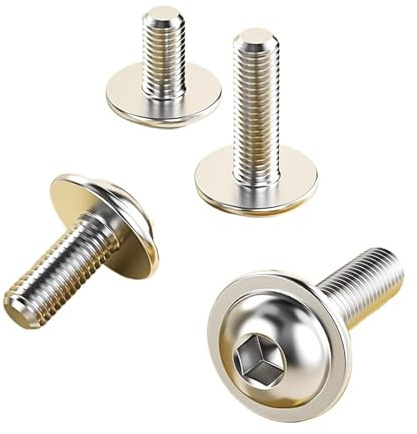 MengJiu Viti a testa bombata con esagono incassato 304 SS A2 rondella flangiata M5 M6 ISO7380-2 for bici, moto, scooter, ATV, ciclomotore, copertura in plastica(M5-10Pcs,X35mm)