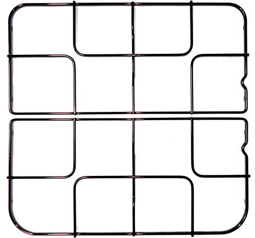 Griglie Candy Sovrana Iberna Rosieres piattina smaltata nera per piano cottura 4 fuochi cucina a gas 91750289 91750290 (Coppia griglie anteriore e posteriore GRG346/7)
