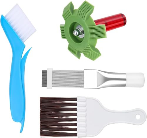 CTDMJ Air Conditioning Comb, Pack of 4, Air Conditioning Condenser Fin Comb, Condenser Cleaning Comb, Air Conditioning Slats Comb, Lamellar Comb, Heat Pump for Cleaning Air Conditioners,