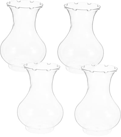 Dechous 4 Piccoli Vasi Trasparenti in Plastica Per Fiori Giacinti Vasetti Da Scrivania Centrotavola Per Decorazioni Matrimonio E Propagazione Piante