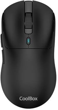 W03 Ratón Inalámbrico Gaming con Triple Conexión 2.4GHz/Bluetooth 5.0/USB-C, 7 Botones, hasta 30h de Autonomía, 10000DPI, Sensor Pixart 3325, Superlight 57g. Color Negro