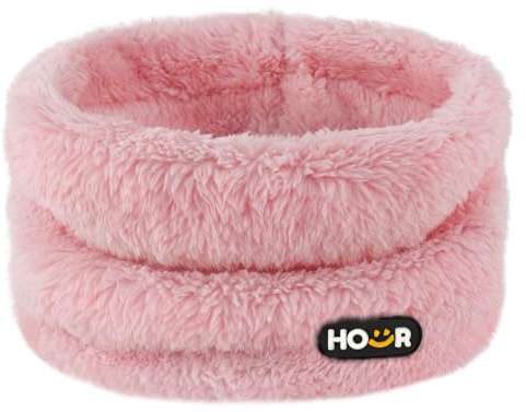 Fleece Kids Neck Warmer Infinity Scarf Winter Neck Gaiters For Boys Girls Face Ski Cover Mask Fleece (Pink)