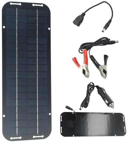 60W Solar Panel 12V Trickle Charger, IP65 Waterproof Portable Trickle Chargers, Car Battery Maintainer, Monocrystalline Solar Cells, Suitable for Car Caravan Boat Other Batteries