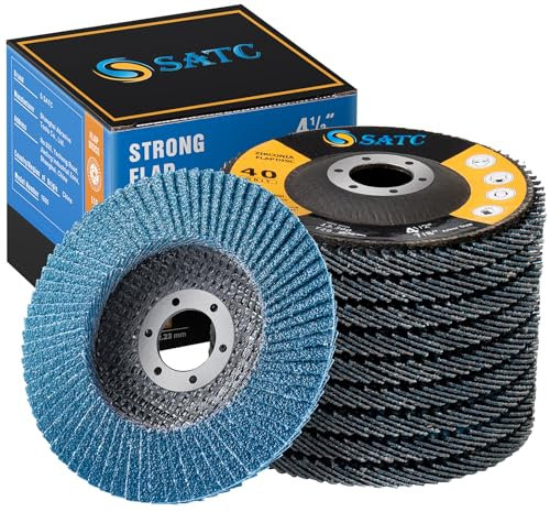 SATC Flap Discs 40 Grit 115mm Zirconia 10 Pack Grinding Discs Type 29 Sanding Discs for Angle Grinder to Sanding Grinding Metal Wood