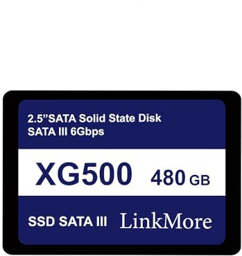 LinkMore XG500 2.5 SATA III Internal Solid State Drive (6GB/s) 480GB, Read Speed Up to 500MB/s, 2.5 Inch for Laptop and Desktop PC