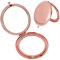 Kleiner Runder Tragbarer Handspiegel, Klappbar Mini Schminkspiegel, Tragbarer Taschenspiegel, Taschenspiegel mit Vergrößerung, Rund-Doppelspiegel, Kleiner Spiegel für Schmink auf Reisen (Roségold)
