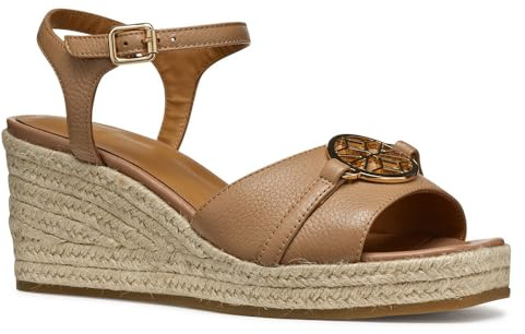 Geox - D PANAREA B, Sandalia de cuña Mujer, Beige,