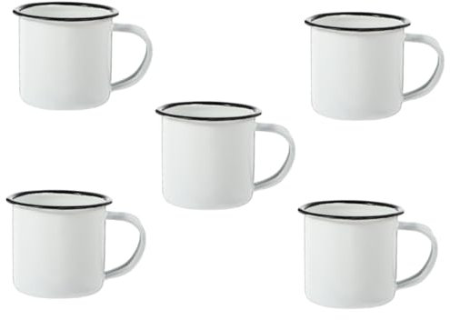 Mikinona 5stücke Vintage Eisen Tasse Kleiner Hot Pot Becher Wiederverwendbarer Trinkbecher Für Zuhause Und Restaurant Für Heiße Getränke Retro Design
