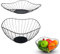 MOAMUN 2 Cesto di Frutta Nera 2 Dimensioni, Porta Frutta da Tavolo Durevole In Filo Metallico, Portafrutta Da Tavolo Porta Frutta Cucina Centrotavola Moderno Fruttiera per Frutta Verdura Spuntino