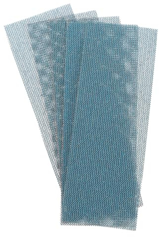 QUARKZMAN 5 hojas de lijado de malla 120 granos Almohadillas abrasivas | Papel de lija cerámico abrasivo húmedo y seco sin polvo, de gancho y bucle, 2.8 x 7.8, para coche Carpintería Pulido