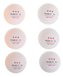 6 Pack of Table Tennis Balls - Professional Ping Pong Balls - 3 Star 40mm+ - Gold, White, Mixed (White)