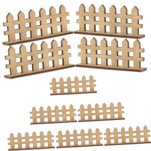 Toddmomy 10 Stück Teiliges Miniatur Gartenzaun Dekorative Zäune für Puppenhäuser DIY Mini und Landschaftsmodelle Stabile und Sichere Garten Deko für Kreative Bastelprojekte