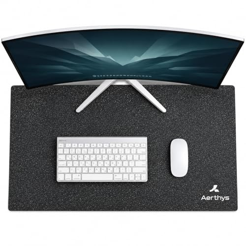 Tappetino Scrivania XXL 80x40 cm in Feltro Premium – Desk Mat Elegante per Ufficio e MacBook, Antiscivolo, Superficie Morbida e Protettiva, Design Minimal