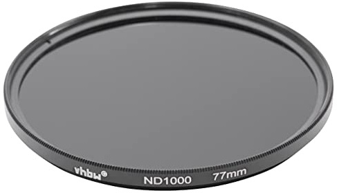 vhbw gråfilter ND-filter ND1000 77 mm passar för digitalkamera, analog kamera