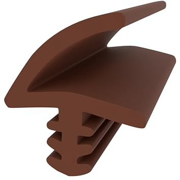 Holzzargendichtung für Zimmertüren - Braun - 10 m - Türdichtung | 3 mm Nutbreite - Türdichtung mit 11 mm Falzbreite - Türdichtung für Holzrahmen und Holztüren - Gummidichtung
