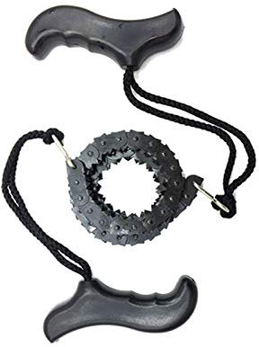 Herramienta de supervivencia para sierra de cadena manual con mango de jardín portátil para recorte al aire libre para equipo de supervivencia, corte de árboles o de supervivencia de emergencia 1PCS