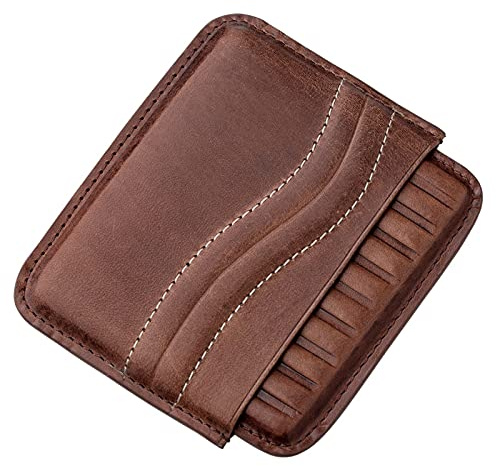 GERMANUS cigarillo etui eller cigarett fodral av läder, för 10 cigariller eller cigaretter, brun