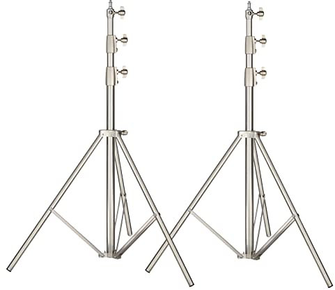AMBITFUL 280cm 9FT Studio Lighting Photo Studio Stainless Steel Light Stand for HTC Vive VR, Video, Portrait, and Product Photography (2PCS)