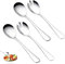 Posate per Insalata,servizio posate insalata,cucchiaio da portata in acciaio inox,composto da cucchiaio da insalata in acciaio inox e forchetta da insalata in acciaio inox,design lucido,4 pezzi