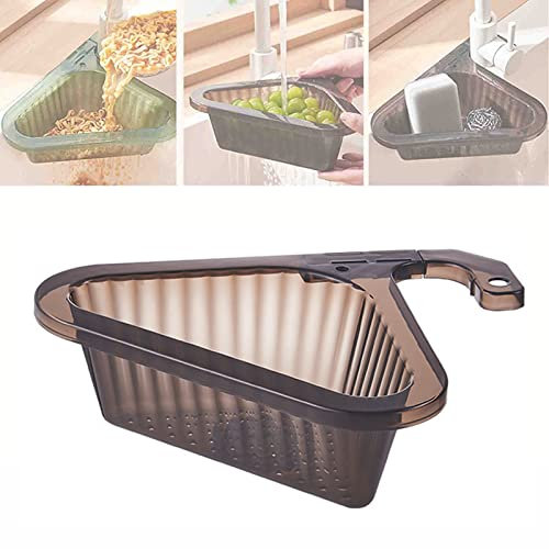 Siebkorb Abflusskorb für Küchenspüle Spülbecken Organizer Dreieckige Filterkörbe Multifunktionaler Abflusskorb Spüle Küchenfilter Waschbecken Filterablage Transparenter Korb für (C, One Size)