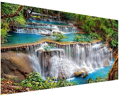 WeJimifa Diamond Painting, 5D Diamant Painting Bilder, Diamond Painting Erwachsene Groß Bilder Landschaft für Wohnzimmer Schlafzimmer Wanddekoration (40 x 70 cm)