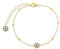 SIMPLÍ BASIC 925 Sterling Silver Bracelet for Women Enamel Evil Eye 18K Gold Plated Bracelet Women Jewellery Gifts for Her Includes Gift Box & Pouch - 18K Gold