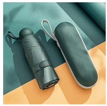 JCAKES Folding Umbrella Sun Umbrella Sunscreen Anti-ultraviolet Sunny And Rain Dual-use Female Five-folding Capsule Small Portable Sunshade Windproof