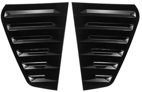 JCAKES For VW For GOLF 7 For GOLF 7.5 MK7 7.5 GTI GTD R 2013-2020 Window Louver Side Vent Trim Car Rear Window Shutter Cover Trim (Color : Glossy Black)