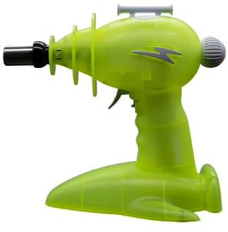 THiCket Lightyear Torch, Refillable Lighter with Adjustable Flame Intensity Knob, Stainless Steel Tip, Safety Lock and Spaceship Stand (Glow Yellow)