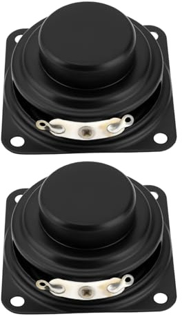 EMSea 2Pcs Mini Audio Speakers Square 40mm Internal Magnetic Speaker 4? 5W Full-Range Horn for Walkie-Talkies and Bluetooth Audio